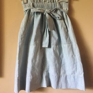 Madewell Chambray Tie-Front Skirt XXS